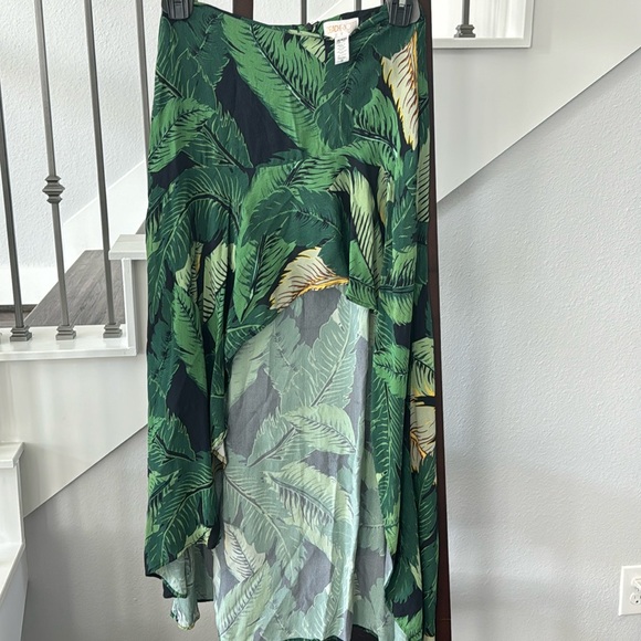 Beach Riot green floral high low skirt - Medium - Picture 2 of 6